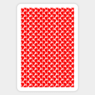 wavy red hearts Sticker